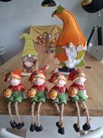 Herbst Deko Set Wichtel Eichhörnchen Kürbis Figuren 15 tlg