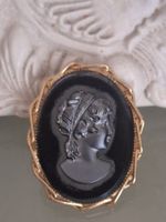Antike Brosche mit.portrait auf Onyx Stein