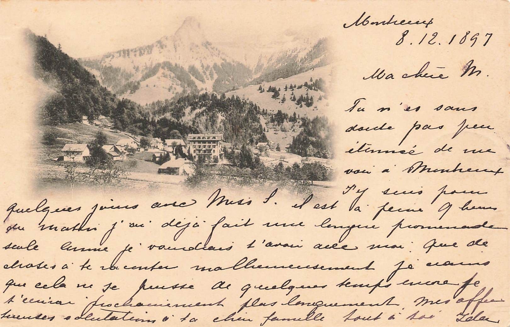 Ansichtskarten: Montreux 1897 – Gebraucht aus Biasca von Blenio71