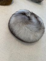 Damen Silberfuchs Pelz Kappe Hut Mütze