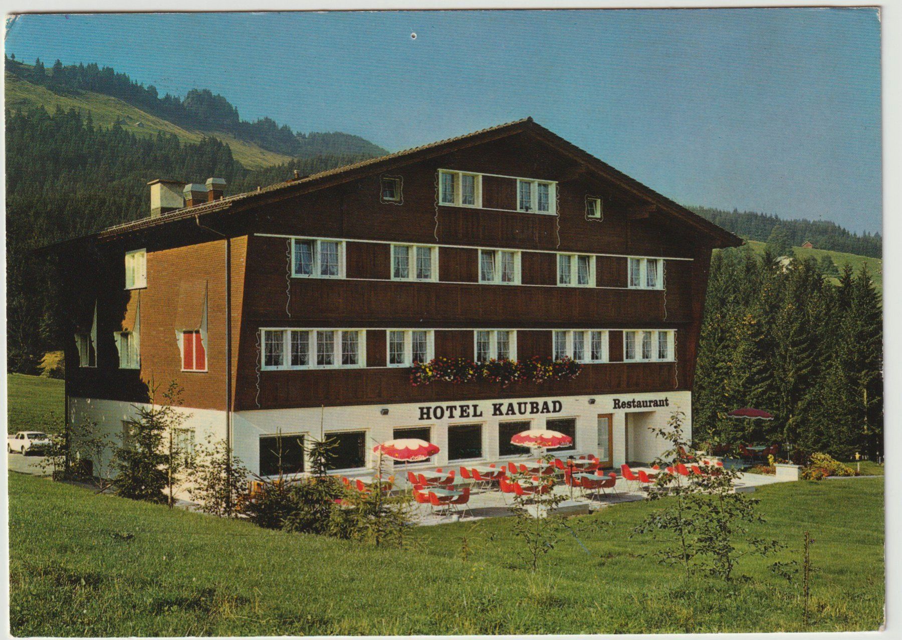 Cartoline postali: Hotel Kaubad, Appenzell, um 1970 – Usato da Bedigliora venduto da positano