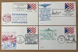 4 Schiffspostbriefe der US Navy (W)