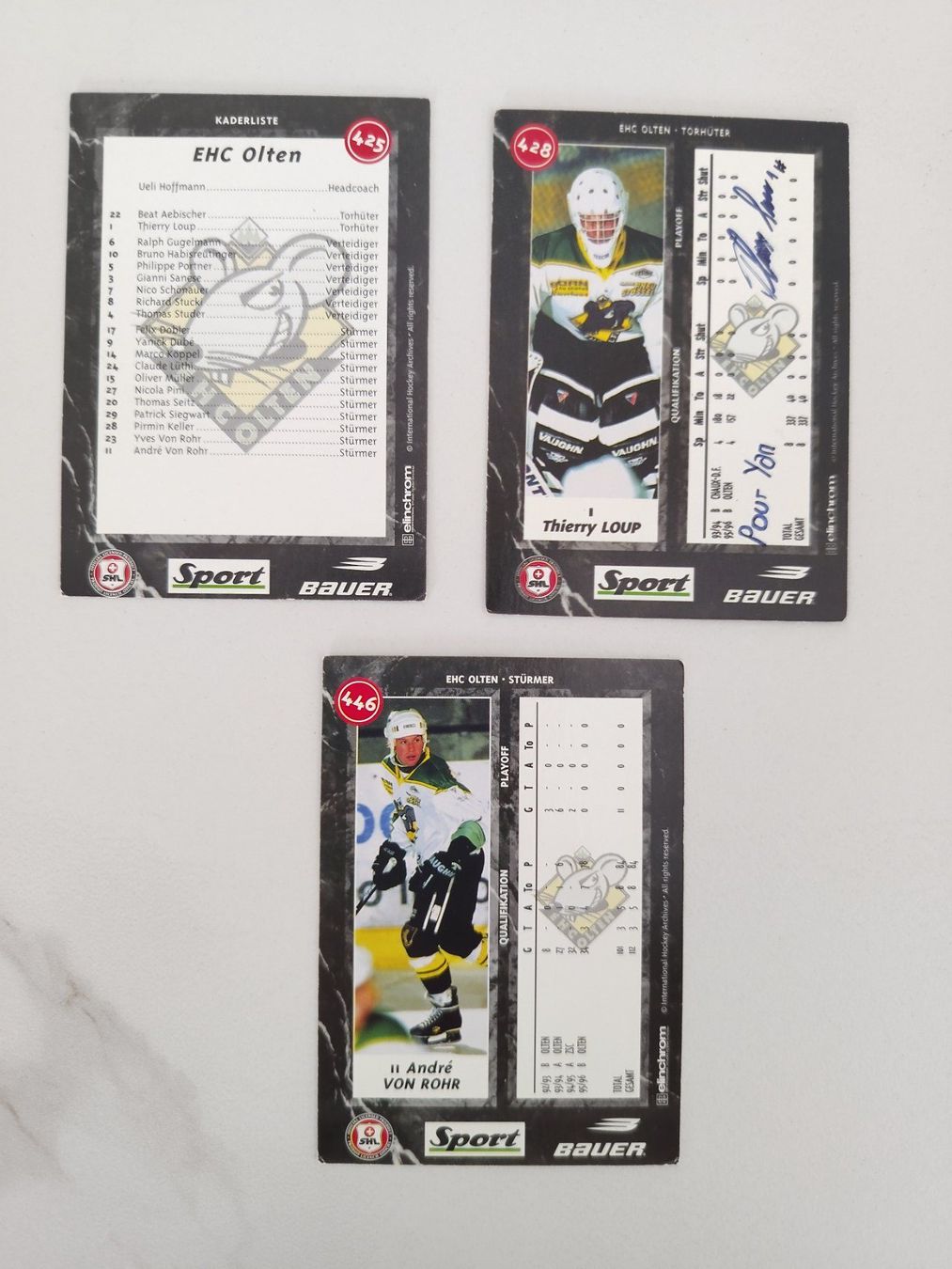 Carte collezionabili: Divers cartes EHC Olten 96-97 – Usato da Plagne venduto da gigi204 1