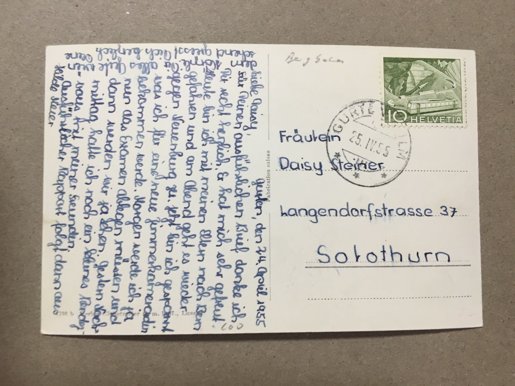 Cartes postales: AK Gurten Kulm Hotel mit Bergbahn 1955 – D'occasion à Küttigen par Melisch1000 1