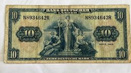 Deutsche Mark, 10 DM Schein, Banknote von 1949
