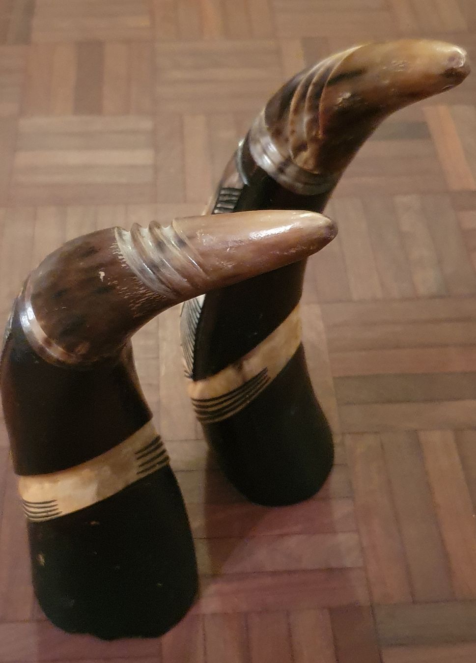 Sculture & Statue: Horn - Schnitzerei, ein Paar – Usato da Kreuzlingen venduto da Rschweiz1 3