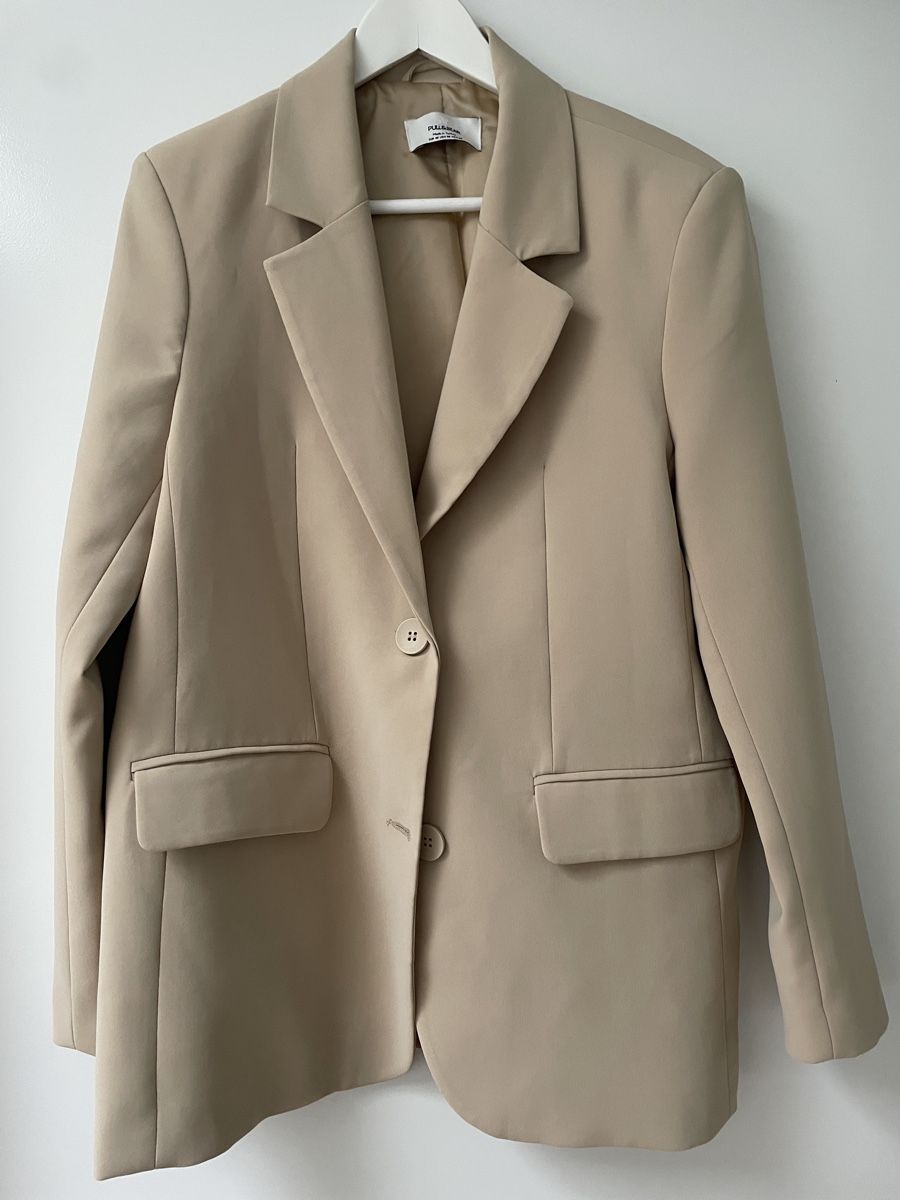 Pull&Bear Giacche: Pull&Bear Blazer, Beige, Grösse M – Usato da Mauren venduto da acht33null