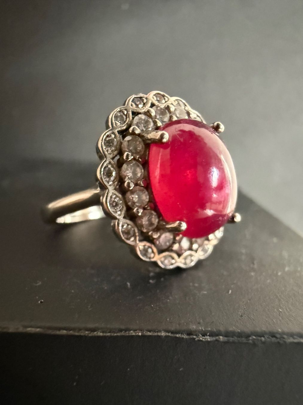 Anelli: Vintage Silber Ring mit Rubin 925 – Usato da Spiegel b. Bern venduto da Rogger72 2