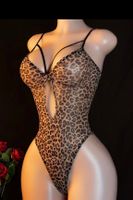 Sexy Body di tulle  leopardato,tg S/M-nuovo-chic e elegante