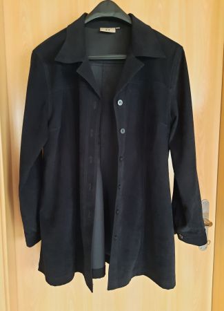 velourartige Jacke - Hemd - Bluse Grösse S