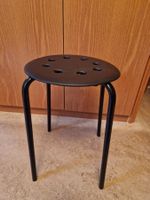 Schwarzer Hocker, Metall, Vintage Design, top Zustand!