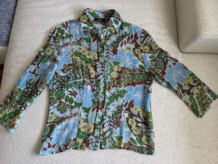 Shirt 100% Silk Floral Print shirt