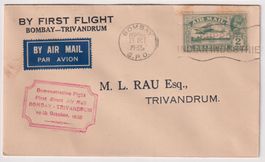 Indien 1935: Erstflug Bombay - Trivandrum