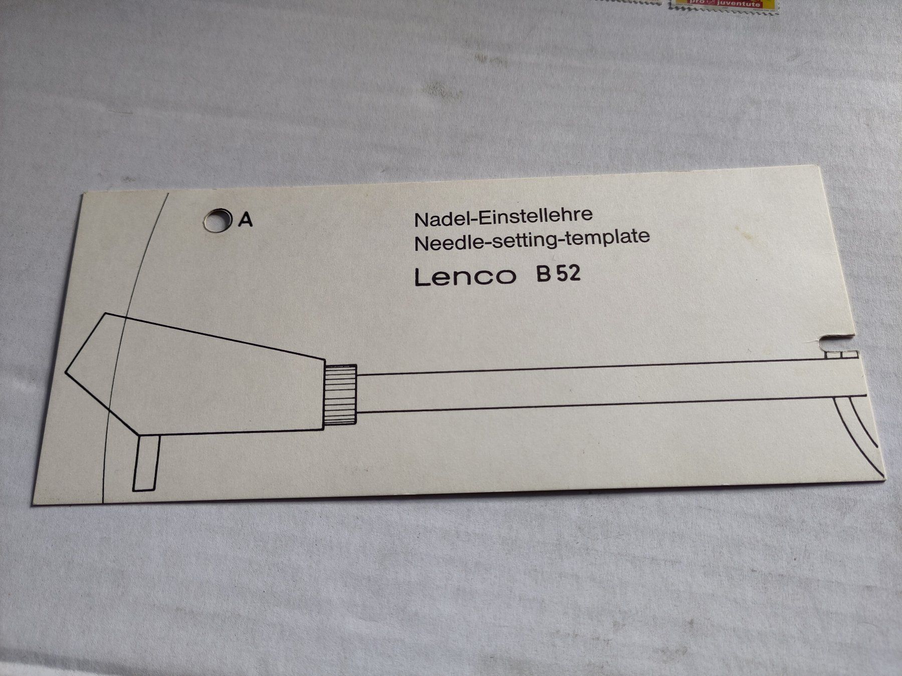 Lenco Giradischi: Lenco B52 Nadel-Einstelllehre – Usato da Schaffhausen venduto da RolfMeister
