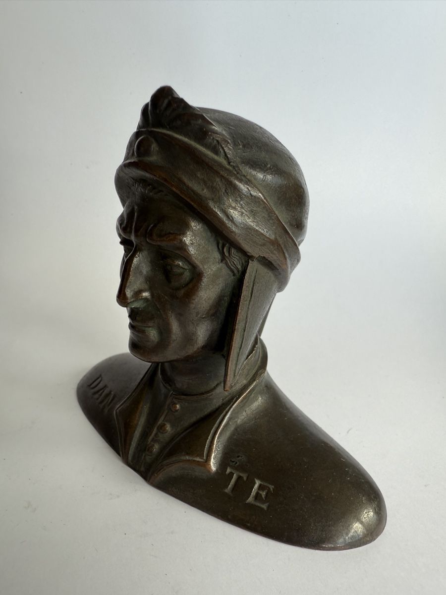Sculture & Statue: Kleine Bronze Büste Dante Alighieri – Usato da Zürich venduto da Geniuss 3