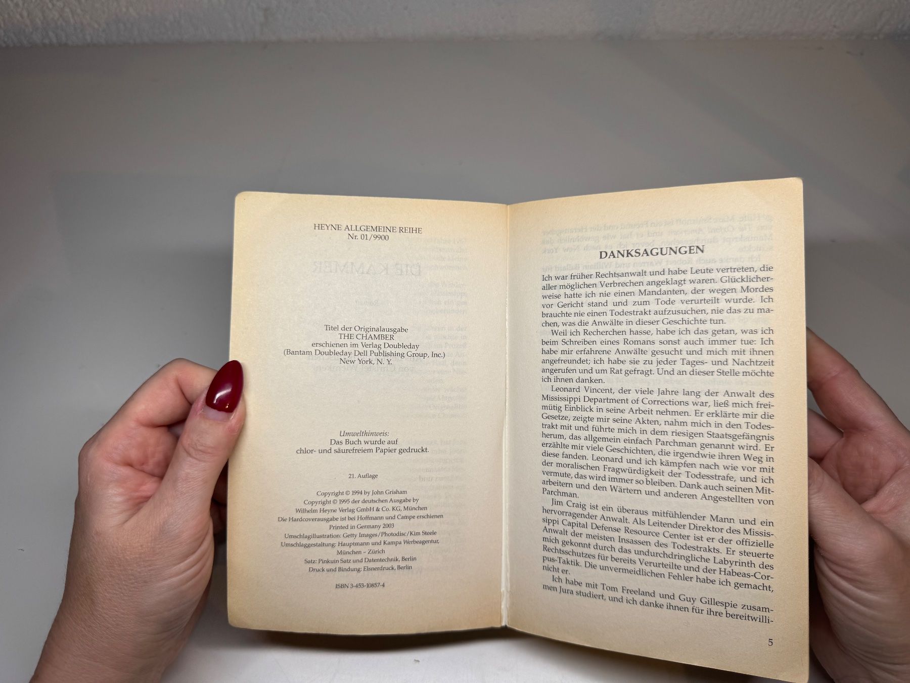 Libri: ROMAN: John Grisham, Die Kammer  – Usato da Grosswangen venduto da Deutsche_Romane 3