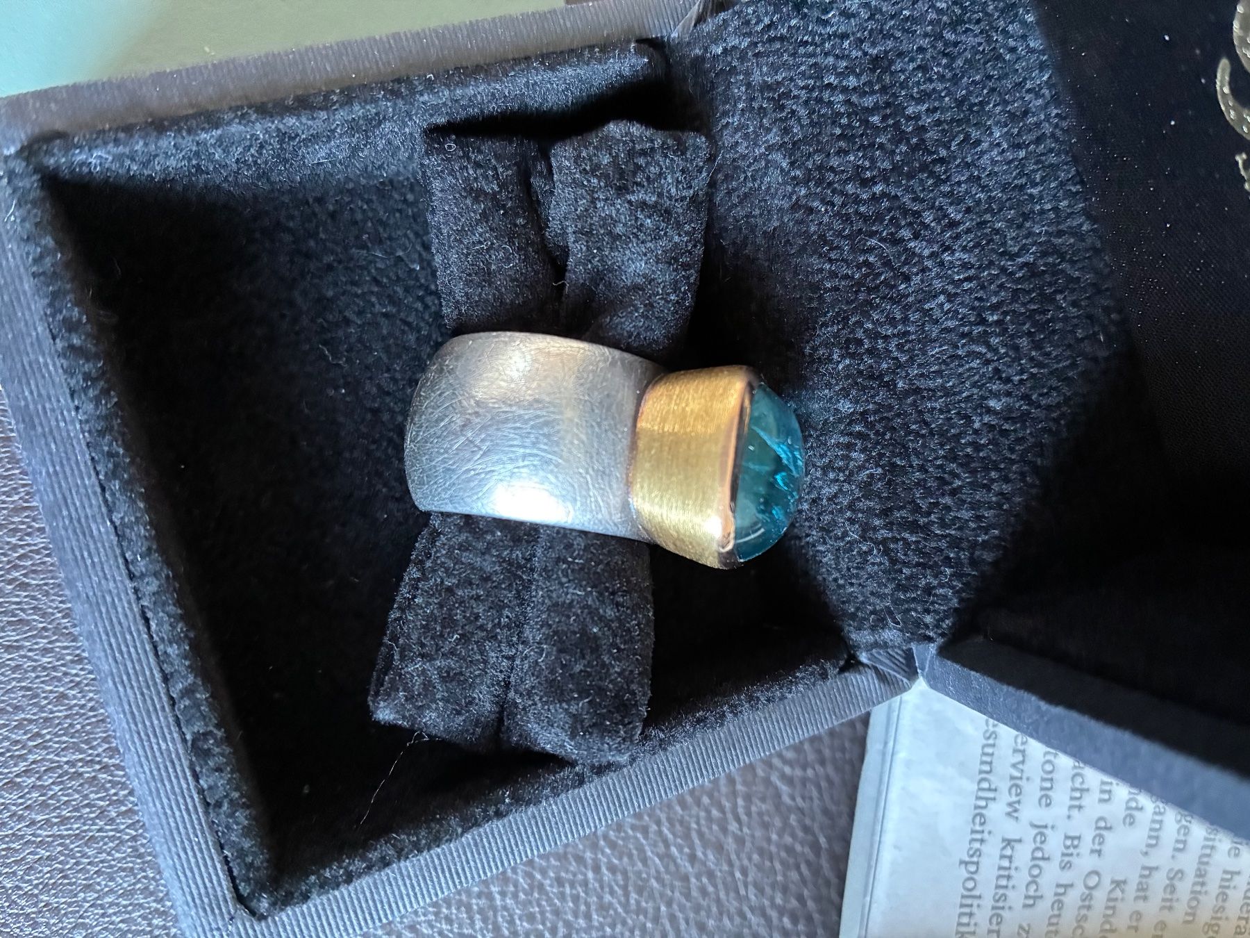 Anelli: Ring mit Aquamarin Cocktailring massiv Gr. 56 – Usato da St. Gallen venduto da ChristinaR01