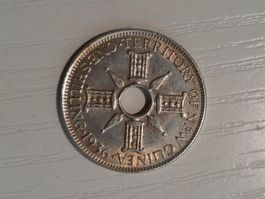 SILBER / 1 Shilling / Neu Guinea / 1936 / Patina!