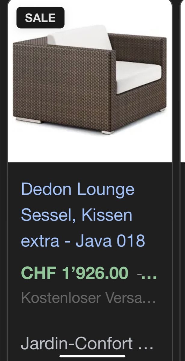 Divani: Dedon Lounge Gartenmöbel 1 Sessel & w Eckmodul – Usato da Grenchen venduto da YoshiSan74 5