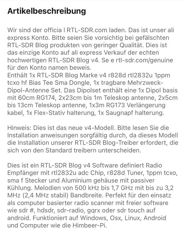 Sdr Empf Nger V Set Mit Antenne Und Zubeh R Kaufen Auf Ricardo