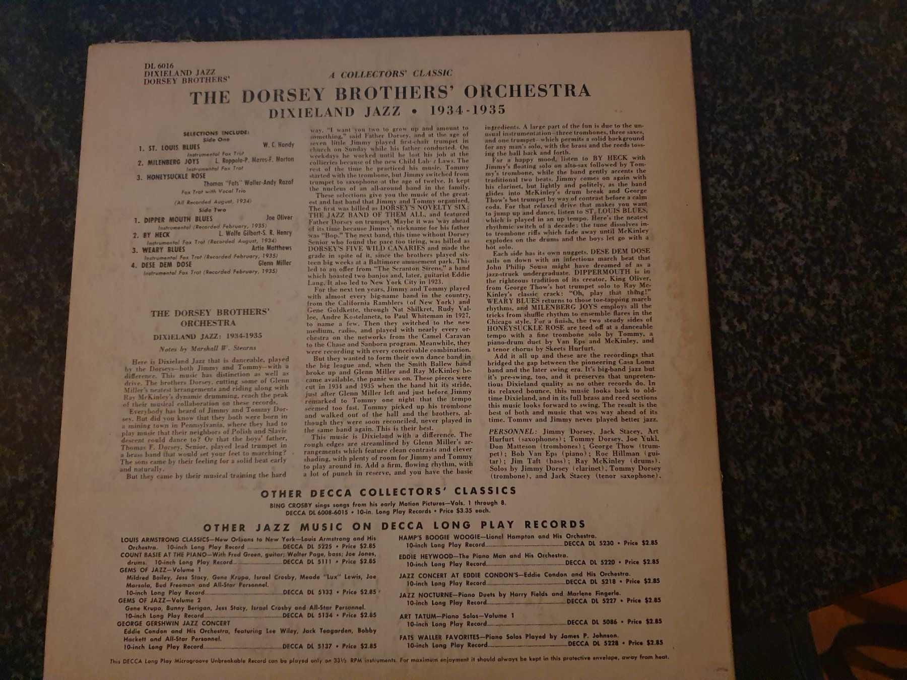 Dischi in vinile: Schallplatte- Dorsey Brothers – Usato da Grandval venduto da JeroenK 1