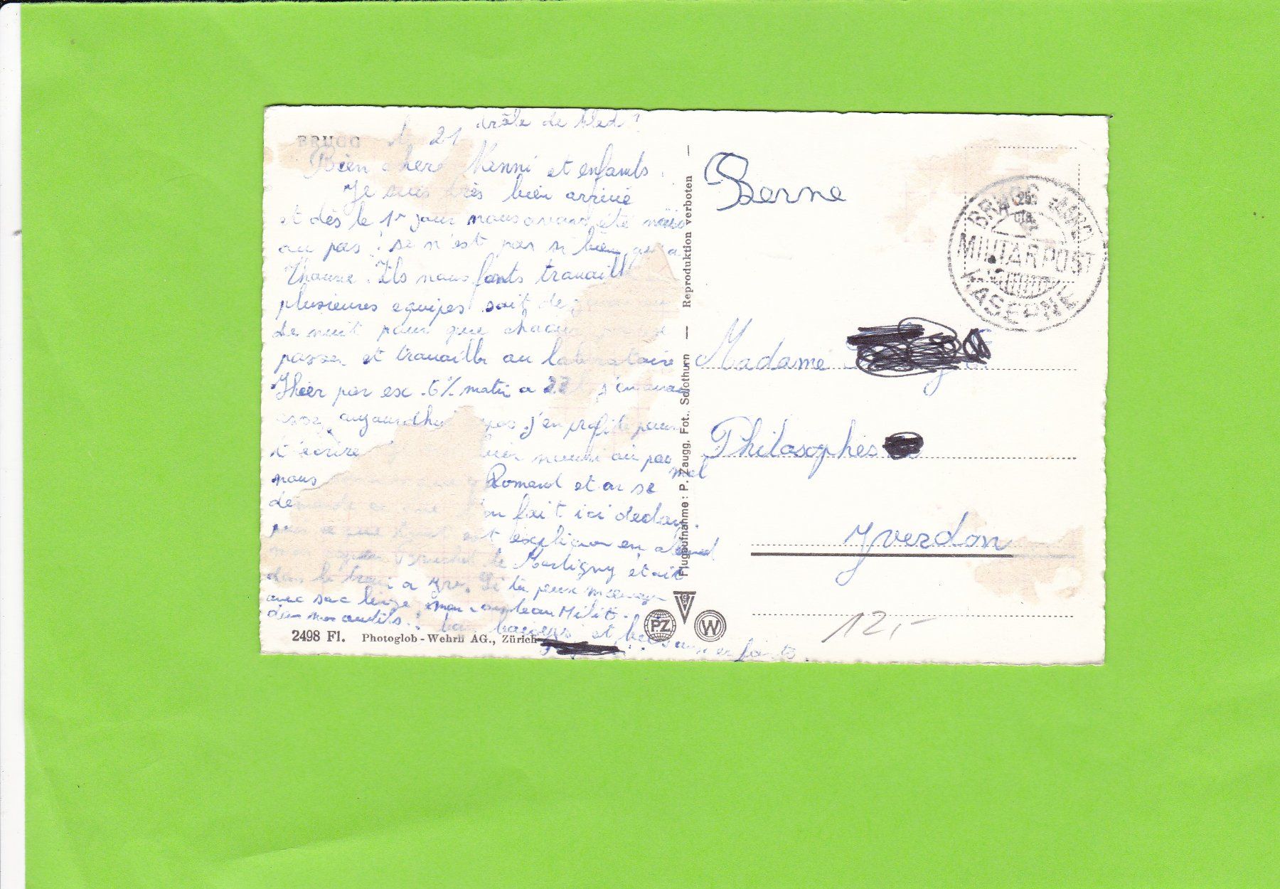 Cartoline postali: Flugaufnahme Brugg – Usato da St. Peterzell venduto da neckertal 1