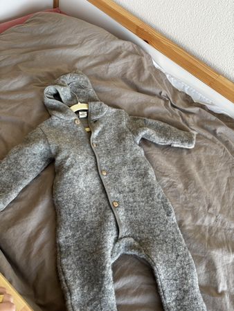 Alana Woll-Overall, Gr. 74/80, Grau - Kuschelig warm