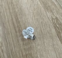 EDELSTAHLRING, LOVE, SILBERFARBEN,GR.18 NEU