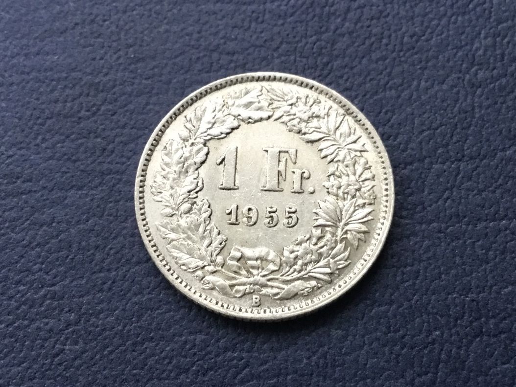 Tutti le monete: 1 Franken 1955 – Usato da St. Margrethen SG venduto da alfapeugeot10 1