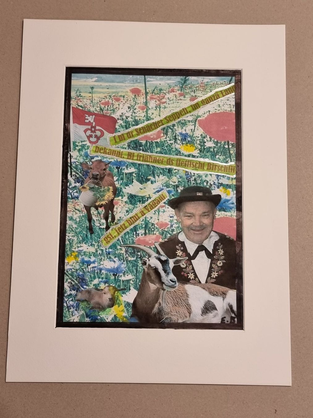 Foto & Immagini: EDGAR BALTENSPERGER    COLLAGE AUF PAPIER MIT PASSEPARTOUT – Usato da Gersau venduto da grafik-kunst