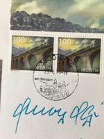 100 Jh Lötschberg ZN 1452 Tab  + Autogramm ABr Ogi gelaufen