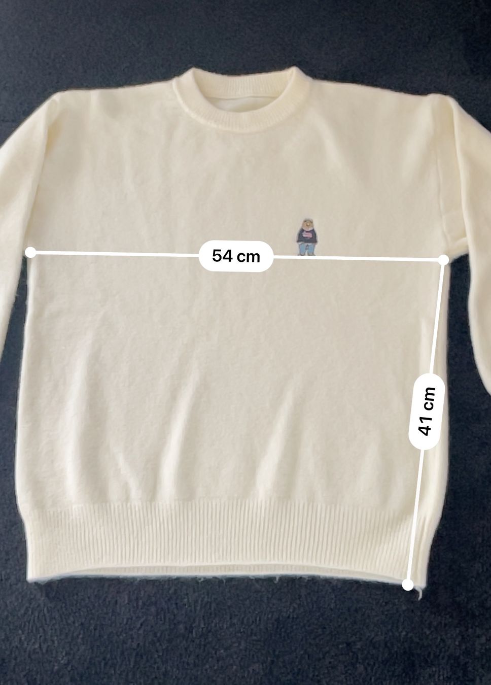 Maglioni & Felpe: Pullover mit Bärli-Motiv, Creme, Gr L, neu – Nuovo e nell'imballaggio originale da Wangen b. Olten venduto da VeraHa 1