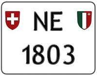 Schilder: Plaque moto NE 1803 – Neu (gemäss Beschreibung) aus Boudevilliers von ENCHERES-PLAQUES-NE