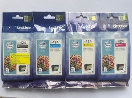 Brother LC424BK + LC424C + LC424M + LC424Y Patronen