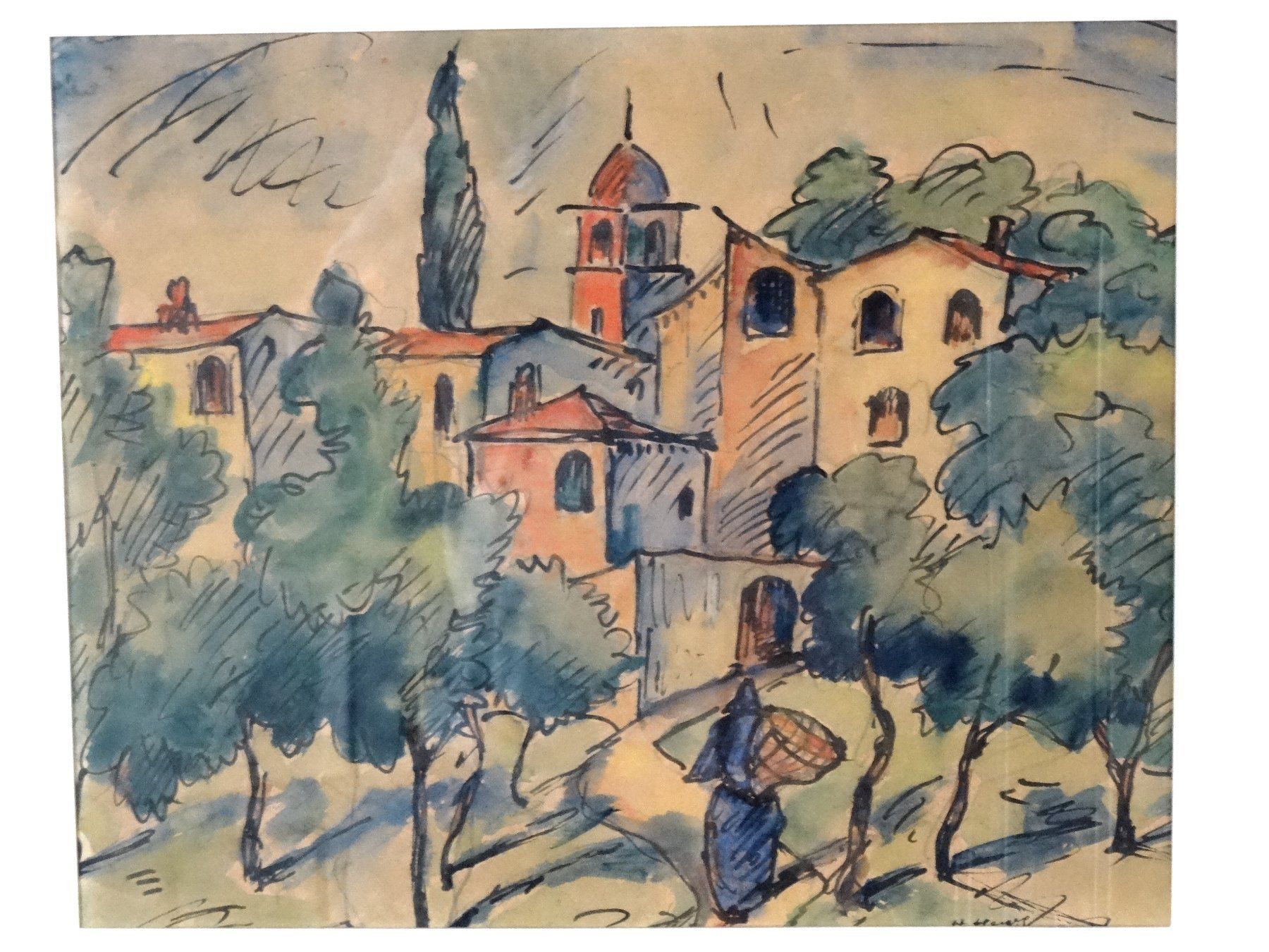 Dipinti: Heinrich Herzig, wunderschönes Aquarell – Usato da Walzenhausen venduto da Hoppala79 1