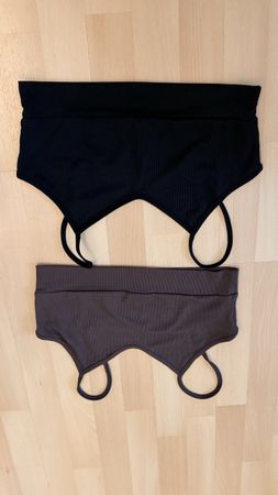 Top braun und schwarz, Grösse S