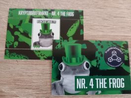FL-Cryptobriefmarke Nr. 4 - The Frog - violetter Zylinder