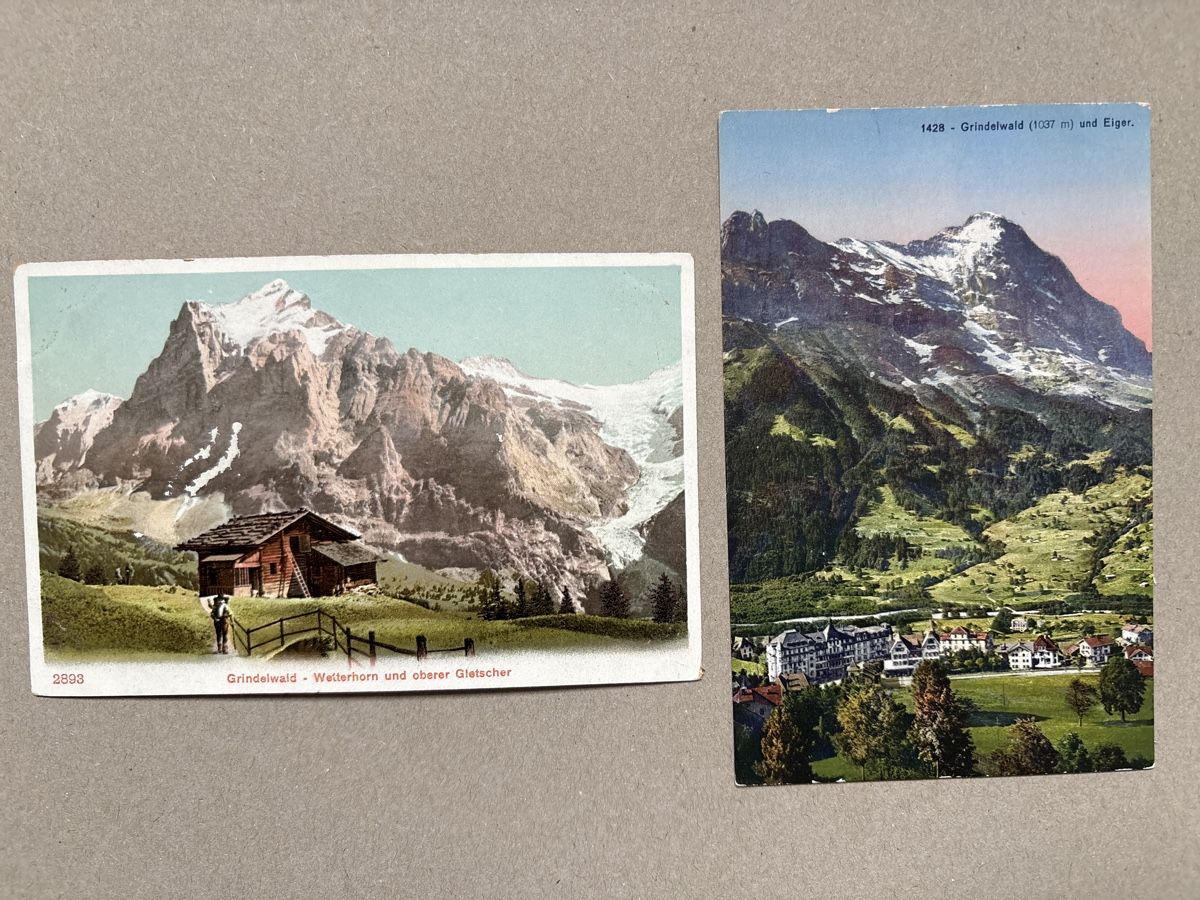 Ansichtskarten: 6 AK Grindelwald Eiger Wetterhorn – Gebraucht aus Au ZH von Samson84 2