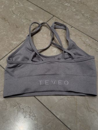 neuwertig, top, teveo, hellgrau, grösse S