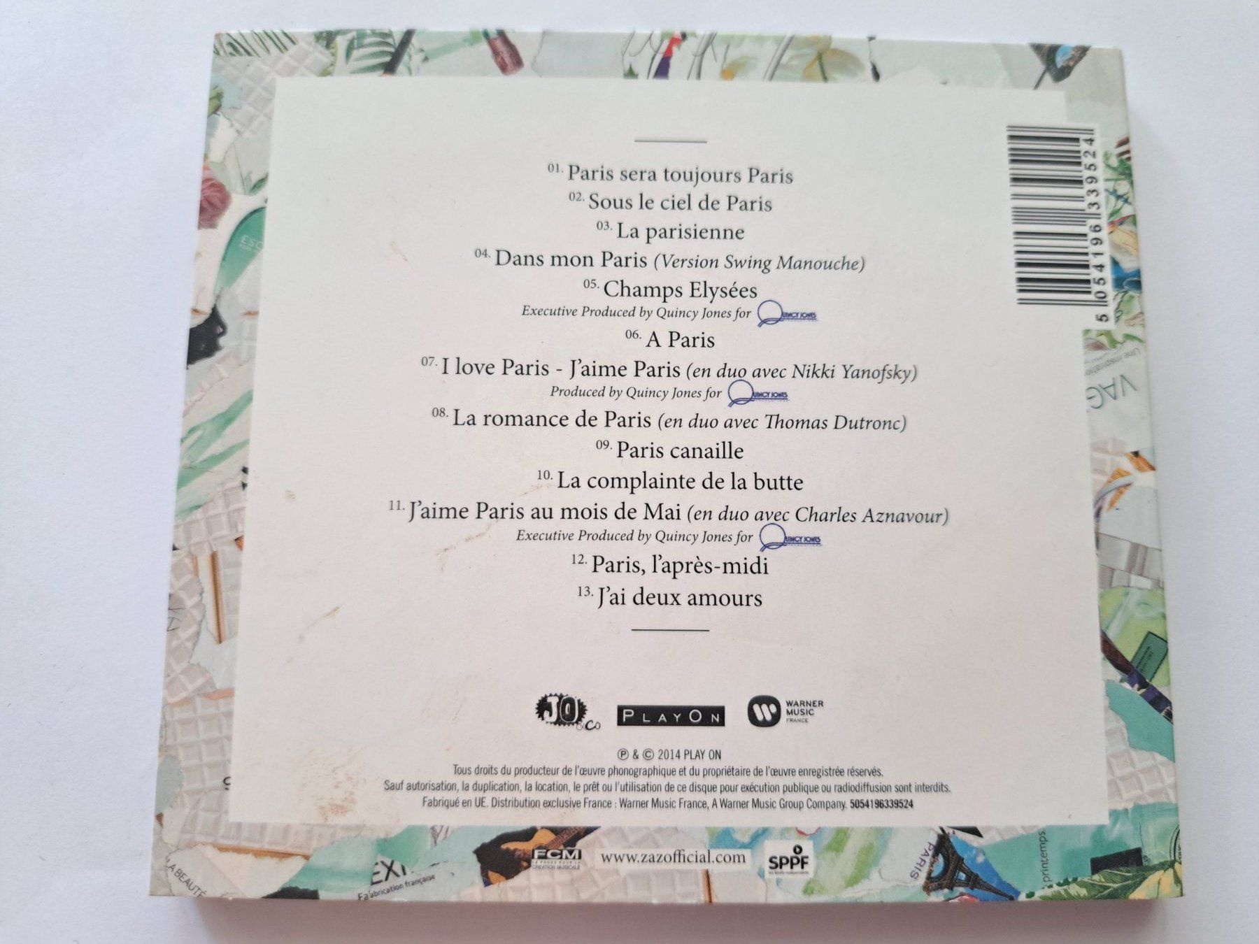 CD: Cd ZAZ - Paris  – Usato da Pully venduto da bro_n52j 2