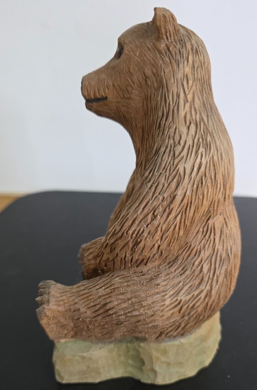 Statuette: Schöne handgeschnitzte Bärenfigur aus Holz – Usato da Flums venduto da Flumsantik 3