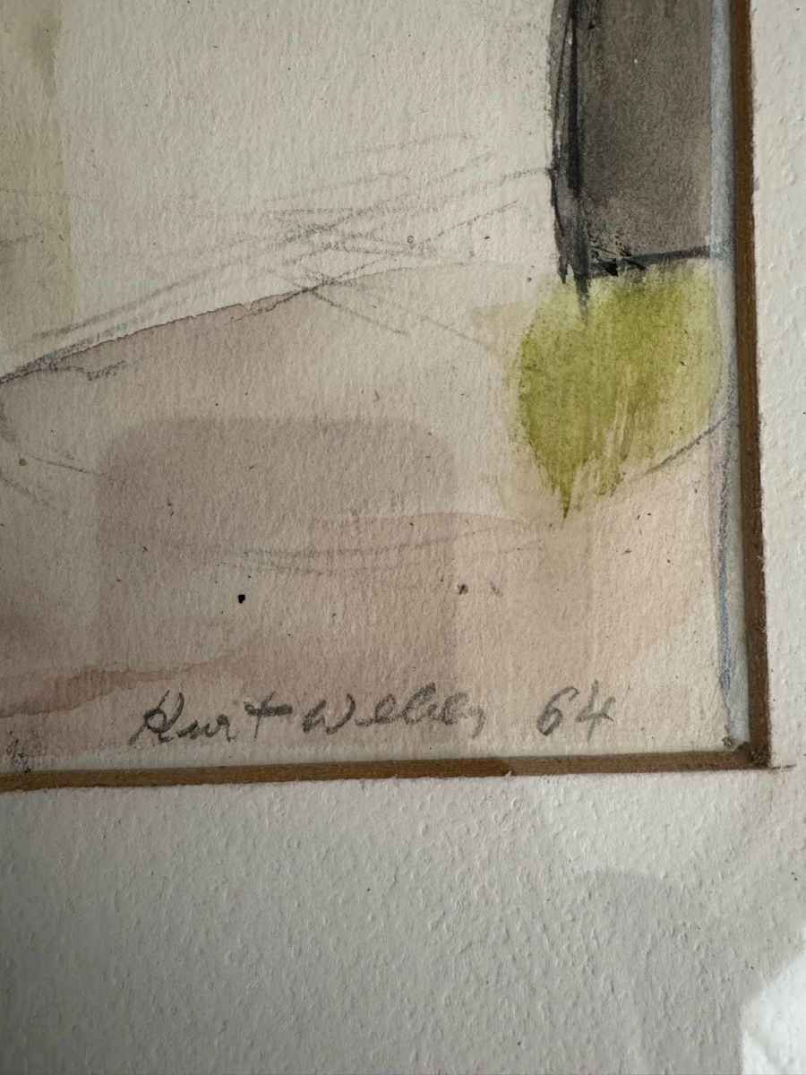 Gemälde: Kurt Weber – Aquarell 1964 – Gebraucht aus Buchs AG von ChrizZa 4