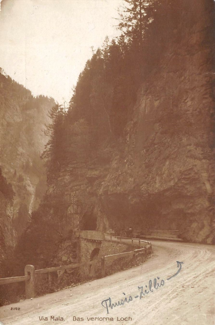 Cartoline postali: Thusis, Viamala, das verlorene Loch – Usato da Ottikon b.Kemptth. venduto da Neptun1974