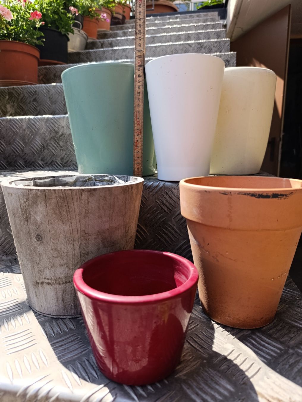 Vasi per fiori: 6 Blumentöpfe – Usato da Rüthi (Rheintal) venduto da marycsipet 2