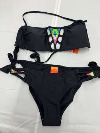 Schwarzer Bikini, Gr. 40 mit bunten Details / Nr. 288