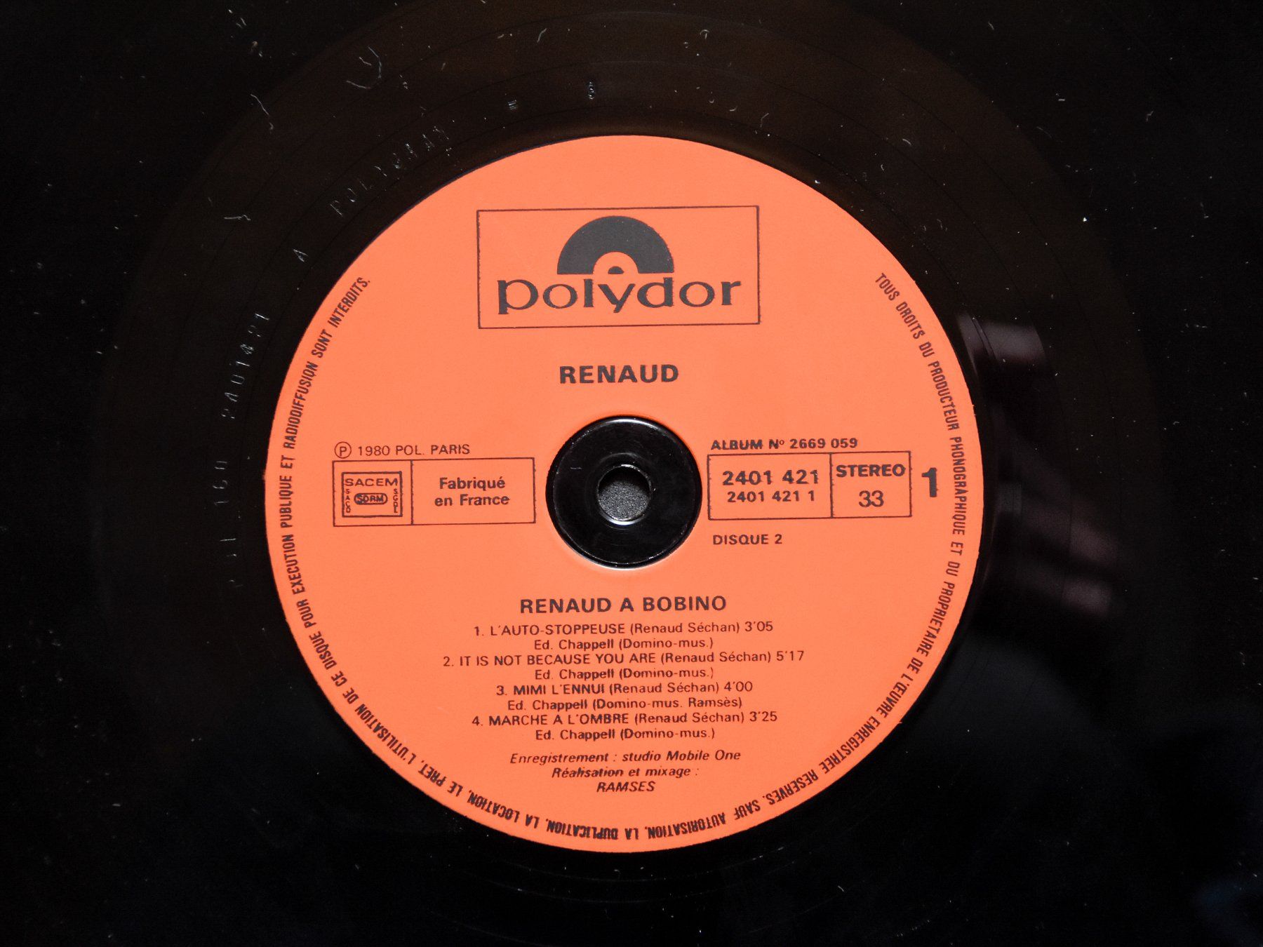 Dischi in vinile: Renaud à Bobino – Usato da Belmont-sur-Yverdon venduto da ag97 4