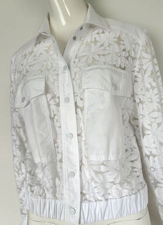 MARC CAIN Jacke Bluse Blouson weiss - EU 38- top Zustand