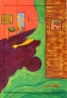 Surreales Gemälde: Strange interior