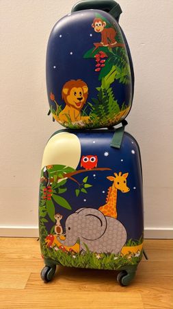 Kinderkoffer Set Dschungel-Tiere - Top Zustand für Ferien!