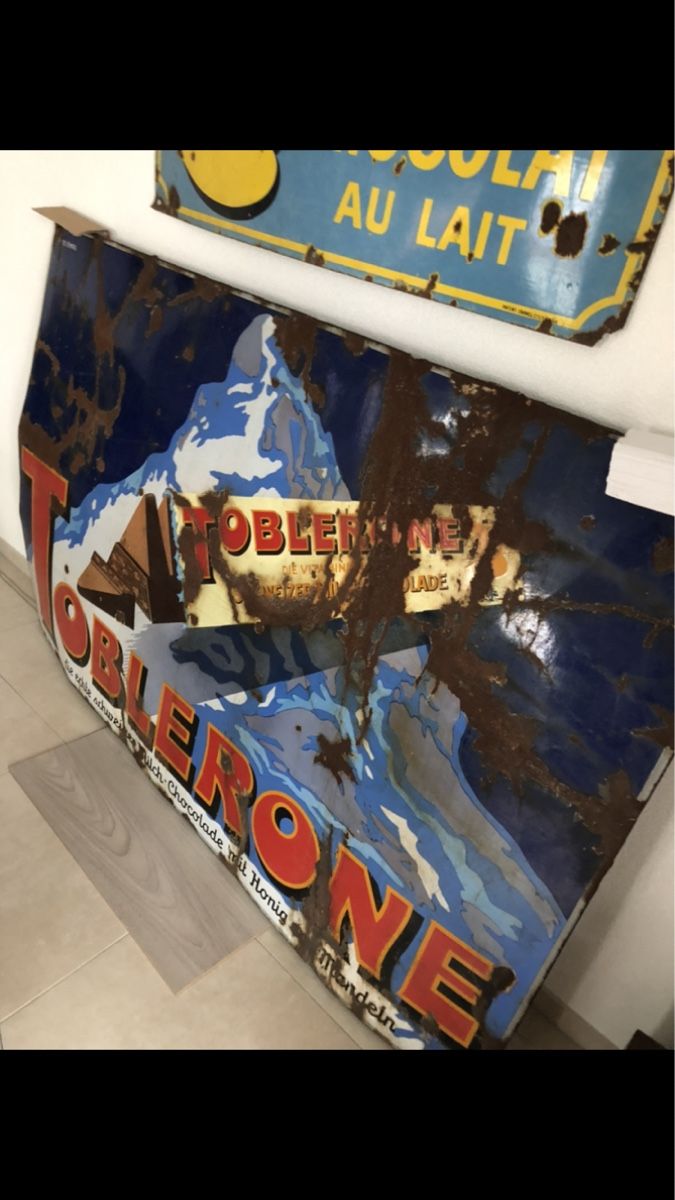 Toblerone Insegne: Toblerone plaque émaillée – Usato da Thierrens venduto da Bigla 6